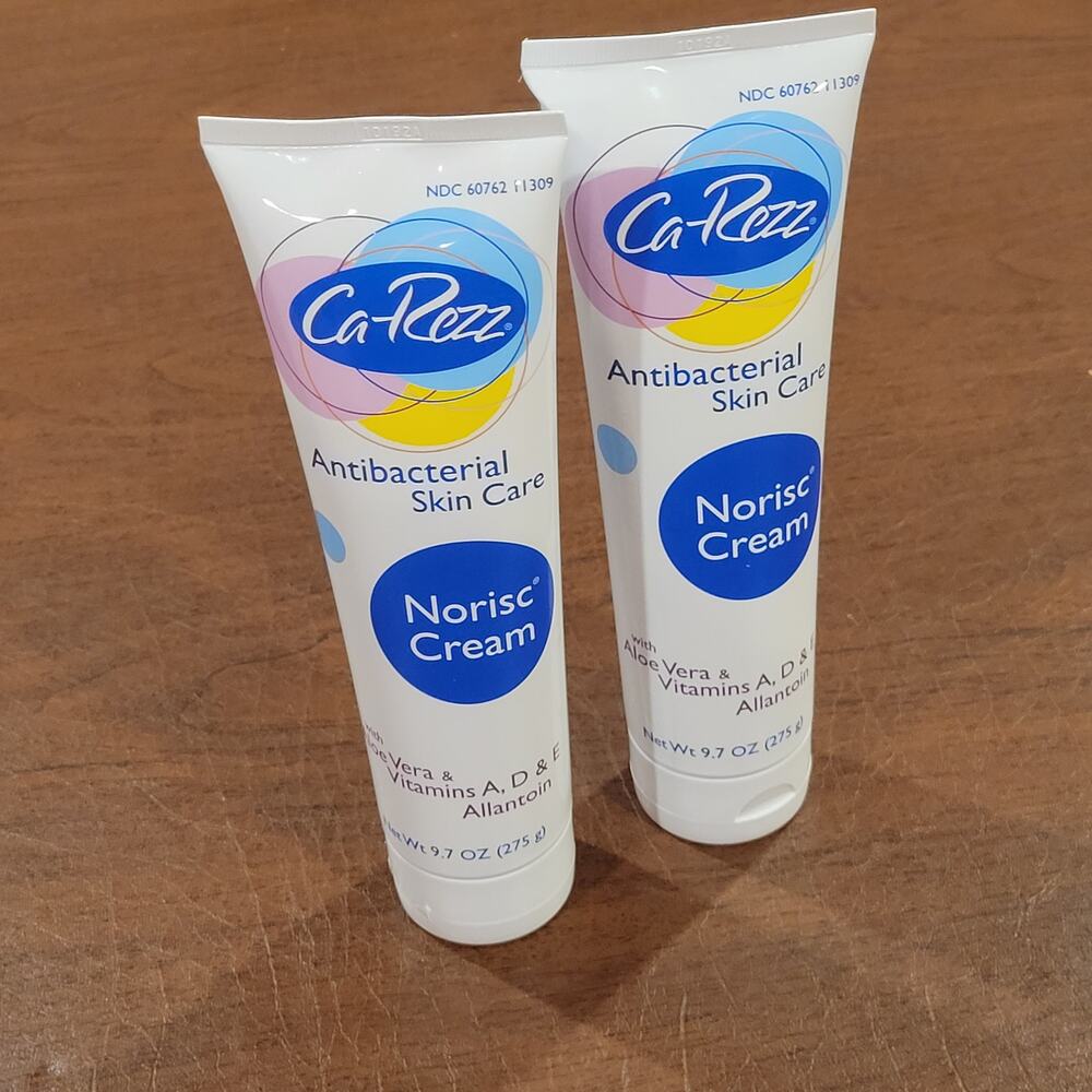 New Ca-Rezz Antibacterial Skin Care Norisc Cream Wt 9.7oz (275g) each Set of 2
